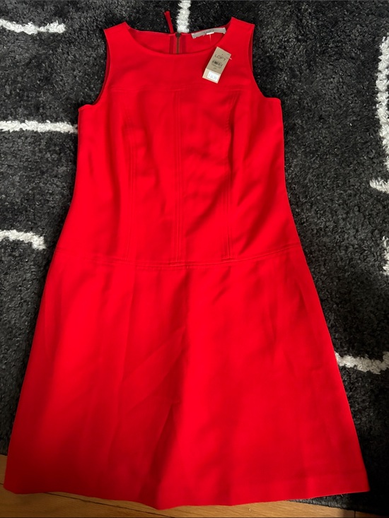 LOFT Dresses & Skirts - LOFT Red Sleeveless Fit-and-Flare Mini Dress